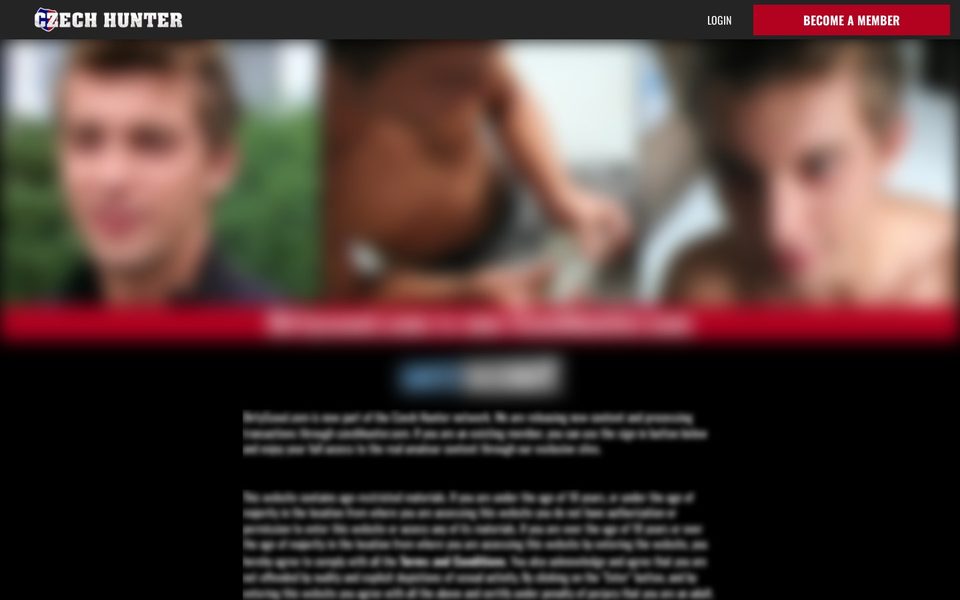 Dirty Scout homepage (blurred)
