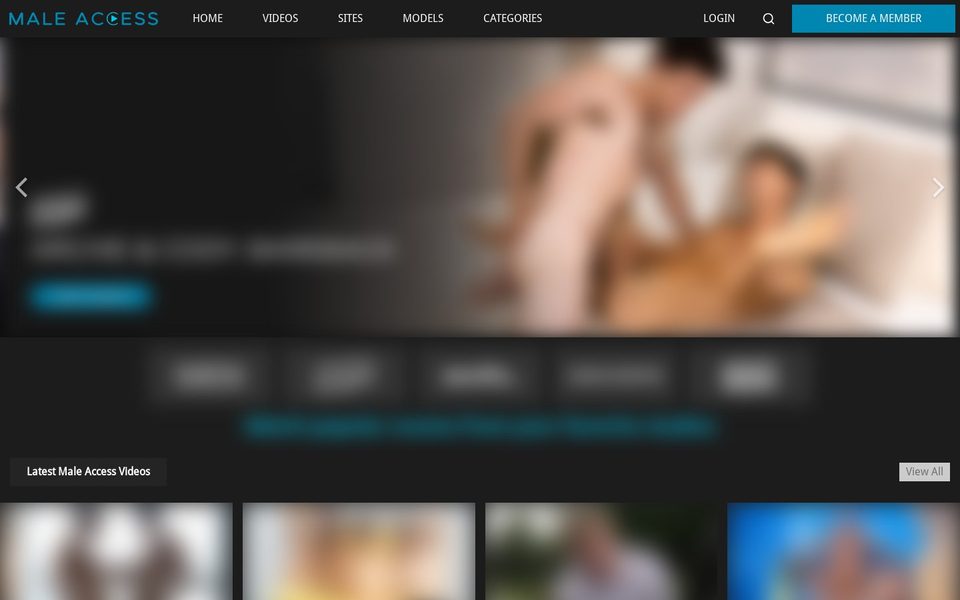 MaleAccess homepage (blurred)