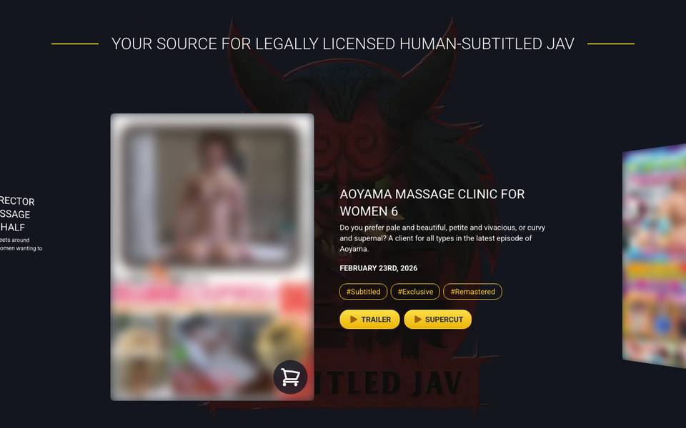 Zenra homepage (blurred)